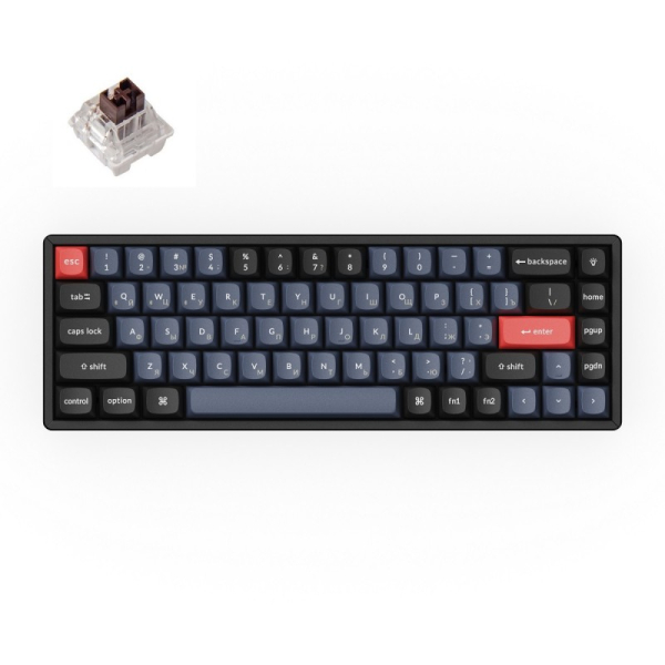 Купить Беспроводная механическая клавиатура QMK Keychron K6 Pro, 68 клавиш, Hot-Swap, Keychron K pro Brown Switch